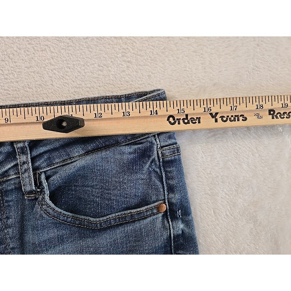 Judy Blue High-waisted Cropped Skinny Jeans Womans Sz 9/29 JB88259 Frayed Cuffs - Picture 7 of 14
